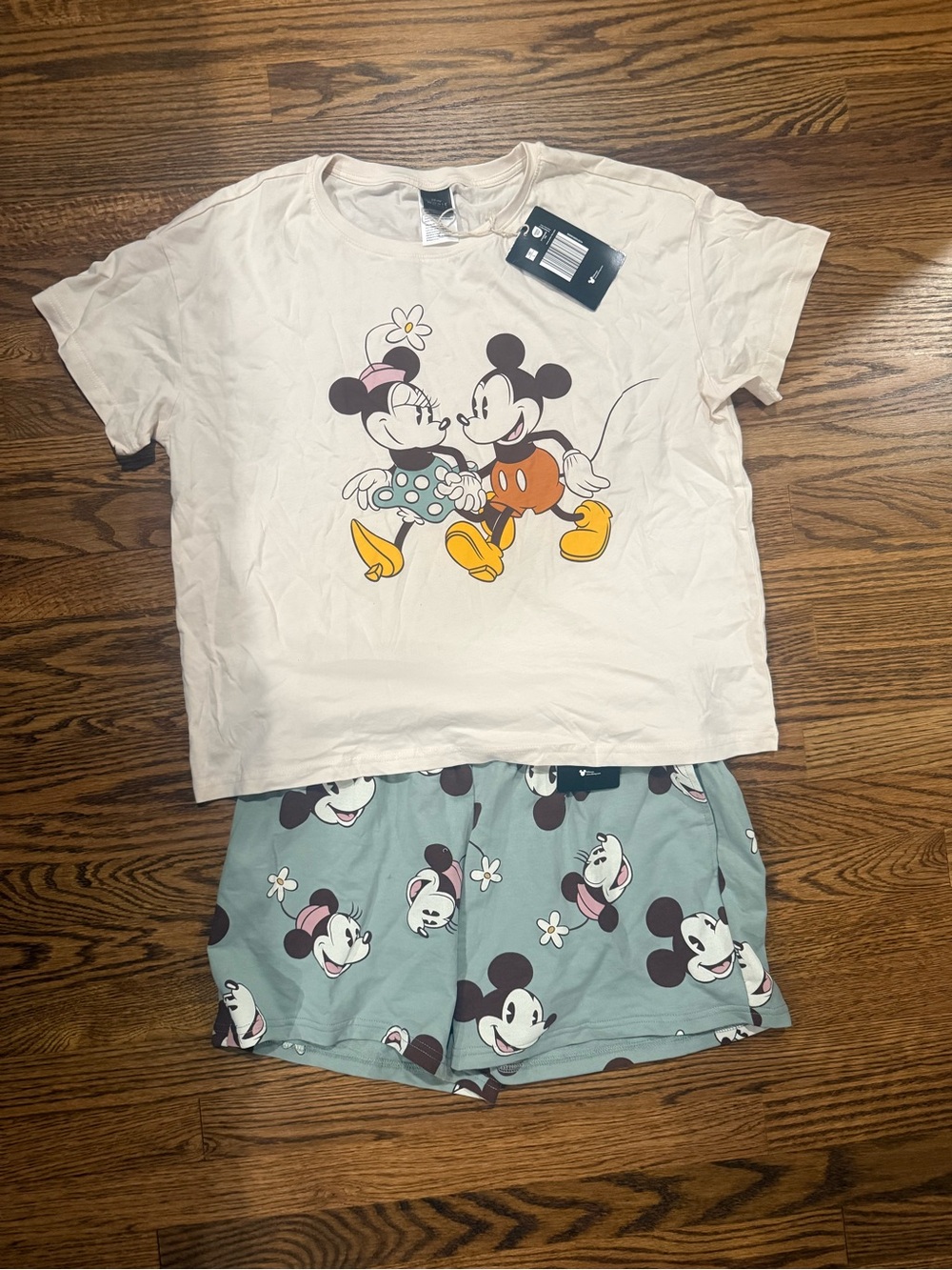 Mickey and Minnie Tee and Shorts Set